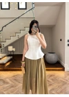 FİYONKLU BLUZ EKRU-5503