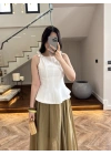 FİYONKLU BLUZ EKRU-5503