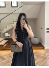 SİYAH CUT OUT YELEK-8004