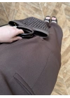 KAHVE YELEKLİ PİLELİ TAKIM -8391