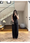 SİYAH YELEKLİ PİLELİ TAKIM -8391
