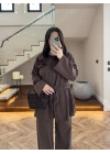 KAHVE BÜZGÜLÜ TAKIM-9060