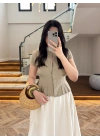 VİZON KISA KOL BLUZ -5500