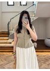 VİZON KISA KOL BLUZ -5500