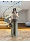 HAKİ GARNİLİ BLUZ PANTOLON TAKIM-51391