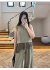 HAKİ GARNİLİ BLUZ PANTOLON TAKIM-51391