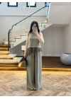 HAKİ GARNİLİ BLUZ PANTOLON TAKIM-51391