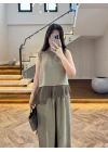 HAKİ GARNİLİ BLUZ PANTOLON TAKIM-51391