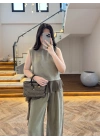 HAKİ GARNİLİ BLUZ PANTOLON TAKIM-51391