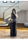 SİYAH GARNİLİ BLUZ PANTOLON TAKIM-51391