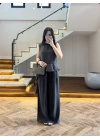 SİYAH GARNİLİ BLUZ PANTOLON TAKIM-51391