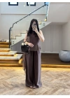 KAHVE GARNİLİ BLUZ PANTOLON TAKIM-51391