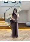 KAHVE GARNİLİ BLUZ PANTOLON TAKIM-51391