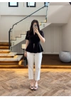 BEYAZ PENSLİ HAVUÇ PANTOLON- 50109