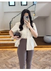 KAHVE PENSLİ HAVUÇ PANTOLON- 50109