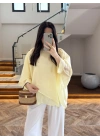 SARI UÇUŞAN PELERİN BLUZ-5026