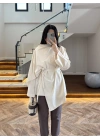 EKRU FULAR DETAY TUNİK-5479