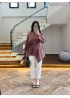 KİREMİT FULAR DETAY TUNİK-5479