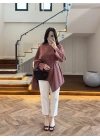 KİREMİT FULAR DETAY TUNİK-5479
