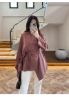 KİREMİT FULAR DETAY TUNİK-5479