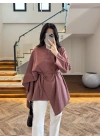 KİREMİT FULAR DETAY TUNİK-5479