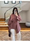 KİREMİT FULAR DETAY TUNİK-5479