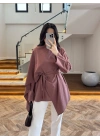 KİREMİT FULAR DETAY TUNİK-5479