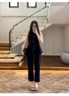KOYU LACİVERT VOLANLI YELEKLİ TAKIM-8906