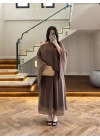 KAHVE BLUZLU ELBİSE TAKIM-51361