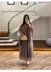 KAHVE BLUZLU ELBİSE TAKIM-51361