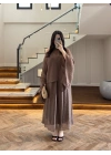 KAHVE BLUZLU ELBİSE TAKIM-51361
