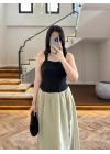 DANTELLİ ŞALLI BLUZ SİYAH