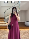 VİŞNE YIRTMAÇLI GOLD AKSESUAR ELBİSE