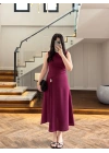 VİŞNE YIRTMAÇLI GOLD AKSESUAR ELBİSE