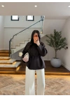 ACI KAHVE BAĞCIKLI DÜĞMELİ CEKET-7788