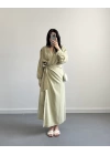 ADA ÇAYI TENSEL KRUVAZE YAKA ANVELEP ELBİSE
