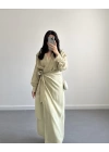 ADA ÇAYI TENSEL KRUVAZE YAKA ANVELEP ELBİSE
