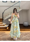 ANANAS DESENLİ ELBİSE -4221
