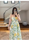 ANANAS DESENLİ ELBİSE -4221