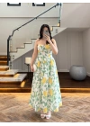 ANANAS DESENLİ ELBİSE -4221