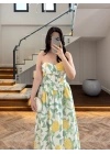 ANANAS DESENLİ ELBİSE -4221