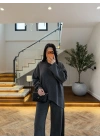 ANTRASİT ASİMETRİK TRİKO TAKIM-T1006