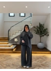 ANTRASİT ASİMETRİK TRİKO TAKIM-T1006