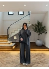 ANTRASİT ASİMETRİK TRİKO TAKIM-T1006