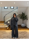 ANTRASİT ASİMETRİK TRİKO TAKIM-T1006