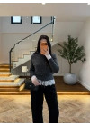 ANTRASİT DANTELLİ HIRKA -TH261085