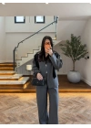 ANTRASİT DİK YAKA CEKET TAKIM -9221