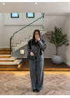 ANTRASİT DİK YAKA CEKET TAKIM -9221