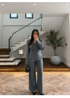 ANTRASİT KRUVAZE CEKET TAKIM-9128