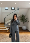 ANTRASİT KRUVAZE CEKET TAKIM-9128